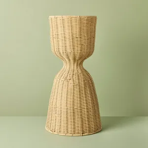 Maceta de mimbre hecha a mano, cesta decorativa para plantas, cubierta para maceta de flores de interior, para decoración de sala de estar y jardín. - Product Image 1