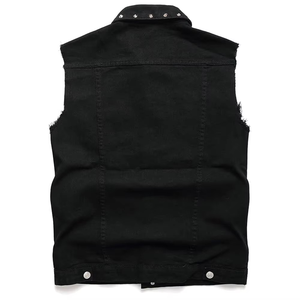 Chalecos de Mezclilla Personalizados de Alta Calidad para Hombre, para Invierno, Venta al Por Mayor, Ropa Casual con Relleno de Algodón y Decoración de Botones - Product Image 2