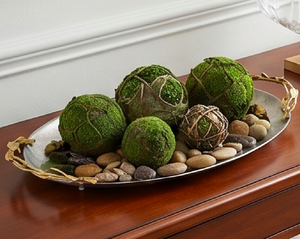 Bandeja de servir ovalada clásica de metal con asas de hoja de oro, acabado pulido hecho a mano, para uso en mesa y como regalo. - Product Image 4