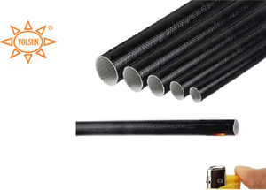 Manchon en fibre de verre 4000V à bonne flexibilité, manchon en fibre de verre enduit de silicone de qualité industrielle - Product Image 5