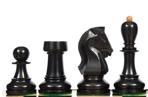 Piezas de ajedrez estilo Dubrovnik premium de 1950, Rey de 4.25 pulgadas, de madera de ébano pesada, al mejor precio - Product Image 4