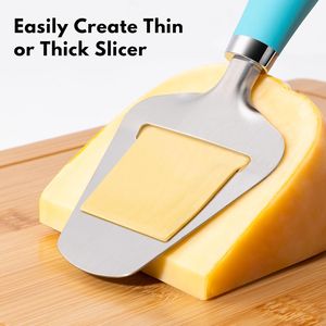 Tagliacarne multifunzione antiaderente aggiornato per formaggi, affettatrice per mozzarella, cheddar, gruyère, utensili per formaggi e salumi - Product Image 4