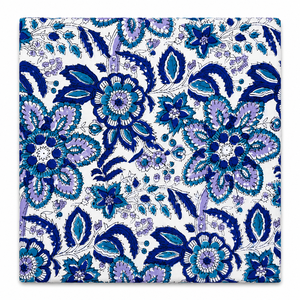 Tela de Algodón con Estampado Floral Azul Paisley, Material de Primera Calidad para Confección de Vestidos, Tela para Decoración del Hogar, Tela para Diseñadores Textiles - Product Image 1
