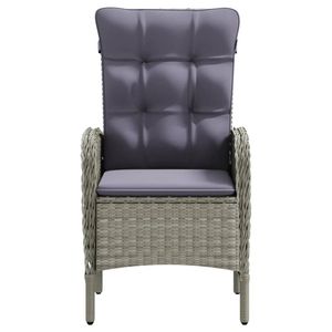 Set da pranzo da giardino in rattan per 2 persone, resistente alle intemperie, mobili da esterno in stile contemporaneo con struttura in acciaio grigio - Product Image 6