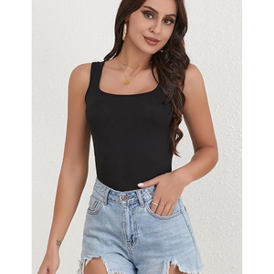 Fabricante OEM ODM de Camisetas Básicas sin Mangas para Mujer, de Algodón Suave, para Uso Diario Informal - Product Image 4