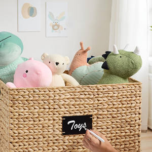 Large Rolling Woven Storage Basket <b>with</b> Wheels - Divided <b>Under</b>-<b>Bed</b> Organizer for Toys and Laundry - Product Image 4