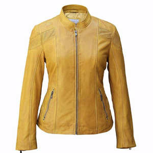 Veste en cuir d'agneau véritable pour femmes, texture douce, vêtements d'extérieur chauds pour l'hiver, style décontracté, mode, imperméable, réversible - Product Image 4
