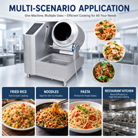 Robot Masak Cerdas untuk Restoran, Mesin Masak Otomatis dengan Wajan Putar, Mesin Penggorengan Induksi untuk Nasi Goreng