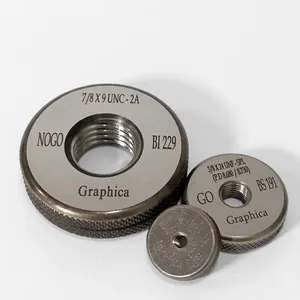 Jauge d'anneaux filetés unifiée 2A, diamètres nominaux 1/4", 5/16", 3/8", 7/16', 1/2", 9/16", 5/8", 11/16" ANSI UN/UNC/UNF/UNEF/UNS - Product Image 1