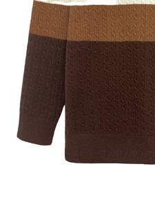 Pull à col roulé pour homme, manches longues, tricoté en polyester/coton, respirant, rayé, pour tenue du Nouvel An - Product Image 5