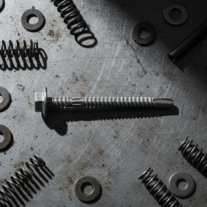 Tornillos Autoperforantes con Cabeza de Metal Integrada, Acero al Carbono Galvanizado en Caliente, Rosca Métrica/Pulgada Estándar, Clase 8 - Product Image 1