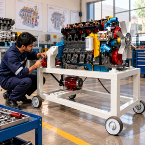Modelo Educativo de Motor Diésel en Corte para Demostración en Laboratorio |   Equipo de Prueba y Entrenamiento Mecánico de 6 Cilindros y 4 Tiempos - Product Image 3