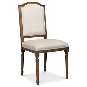 Modern Beige Upholstered Brown Wood Side Chair with Ergonomic <b>Cushion</b> Durable Wooden Structure Elegant Dining Furniture - Product Image 2