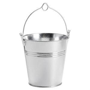 Cubos de Metal Galvanizado Plateado Pequeños de Calidad Deluxe con Asas, Cubo de Acero Galvanizado con Asa de Transporte para Decoración del Hogar - Product Image 1