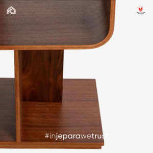 Mustofa <b>Wooden</b> Bookshelf Display Rack Open Shelf for Living Room Cafe Hotel Indonesia Furniture Supplier - Product Image 3