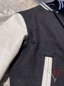 Veste universitaire personnalisée avec nom d'équipe, style Letterman, Steeler Brown Sox Pro Standard, logo frontal, tissu en toile, réversible, veste d'hiver - Product Image 4
