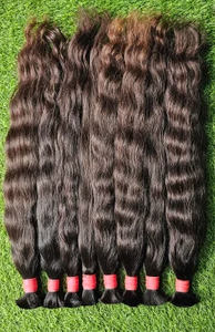 ผมแท้แบบอินเดียสีน้ำตาลอ่อน ขนาด 28 นิ้ว แบบ Body Wave  ไม่มีการต่อผม  แบบ Remy Single Drawn  ไม่มี Weft  สำหรับถักเปีย  นุ่มเป็นธรรมชาติ  ปลายผมหนา  สำหรับต่อผม - Product Image 3