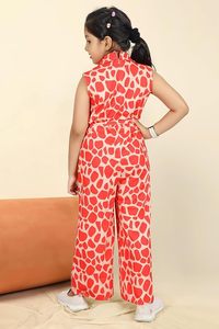 จั๊มสูทแขนกุดพิมพ์ลายผ้าฝ้ายผสมสำหรับเด็กผู้หญิง - Product Image 2