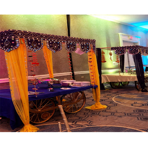 Celebración de eventos Mehndi indios Rehri Puestos de comida Evento de boda tradicional Puesto de comida decorado Fiesta de boda hindú Rehri Decoración - Product Image 1