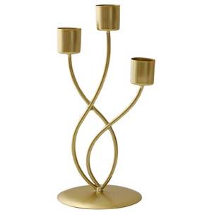 Nouveautés : Porte-bougie en fer doré, décoration de Noël à sept bras pour la maison et l'hôtel - Product Image 2