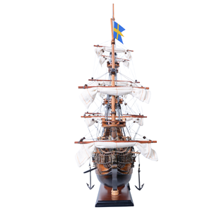 Modèle de bateau à voile moyen Wasa T081, ligne Admiral, artisanal, peint à la main, décoration nautique en bois, cadeau d'affaires maritime, 77Lx24Wx62H cm - Product Image 6