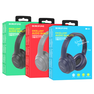 หูฟังไร้สายแบบครอบหู <span class=keywords><strong>BOROFONE</strong></span> BO20 เสียงสเตอริโอ สวมใส่สบาย ชุดหูฟังสำหรับฟังเพลงสำหรับโทรศัพท์มือถือและแล็ปท็อป - Product Image 4