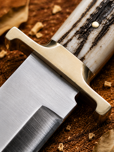 Couteau de chasse Bowie en acier D2 fait main sur mesure avec étui en cuir, manche en corne, meilleur couteau au prix d'usine en gros - Product Image 4