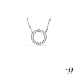 Colgante de Anillo Infinito de Oro de 18K con Diamante Cultivado en Laboratorio y Diamante Natural en Forma de V - Product Image 1