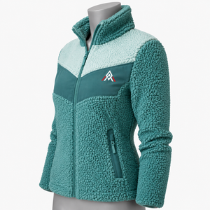 Veste polaire pour femme, combinaison de texture moelleuse, confort doux, style pratique, doublure en peau de mouton réversible pour les activités hivernales - Product Image 1