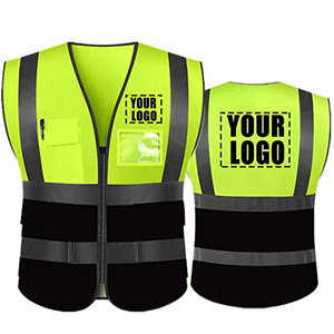 High Visibility Reflective Safety Vest with Pockets Custom Logo Industrial Workwear Gear Multi-Pocket Construction Vest - Product Image 1