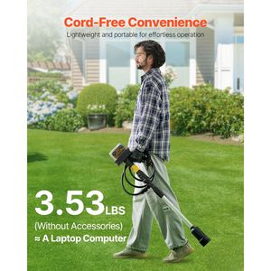 Pompe à eau portable sans fil 528 GPH avec tuyau de jardin NPT3/4 pouces pour batterie Dewalt 20V MAX compatible modèle 2022 - Product Image 2