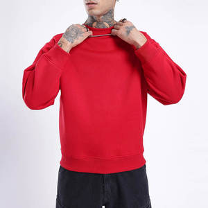 เสื้อสเวตเชิ้ตผู้ชายสีแดง สไตล์ลำลอง สตรีทแวร์ ทรงหลวม แฟชั่นทันสมัย สั่งทำได้ ขายส่งจากสหรัฐอเมริกา เสื้อผ้าอินเทรนด์ ใส่ได้ทุกวัน - Product Image 1