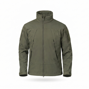 เสื้อแจ็คเก็ตผู้ชายแบบลำลอง คอตั้ง ผ้า softshell ซิปเต็มตัว อุ่นสบายสำหรับฤดูใบไม้ร่วง กันน้ำ ใส่ได้สองด้าน กันลม เหมาะสำหรับกิจกรรมกลางแจ้ง รับผลิตแบบ OEM - Product Image 1