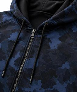 <b>Men's</b> Hooded <b>Zip</b>-<b>Up</b> Sweatshirt Solid Color Cotton <b>Fleece</b> Oversized Fit Autumn Winter Quick Dry Low MOQ <b>Men</b> Hoodie - Product Image 3