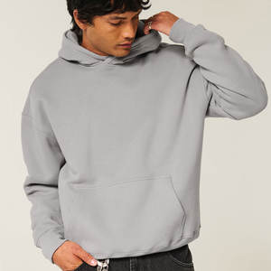 Sweat à capuche de haute qualité 500 g/m² en molleton épais, coupe oversize, épaules tombantes, sans cordons, pour hommes - Product Image 1