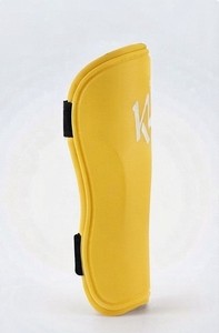Protège-tibias en néoprène K4 jaune, léger, protection pour adultes, sports toutes saisons - Product Image 5