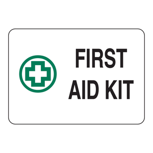 Panneau de signalisation pour trousse de premiers secours Brady, à fixer au mur, en matériau durable, pour la sécurité des usines et des laboratoires - Product Image 2