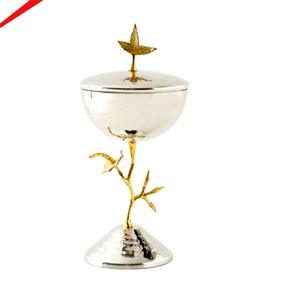 Hot Selling Modern Serving Bowl for Home <b>Decor</b> Metal Chocolate Bowl with <b>Lid</b> - Product Image 1