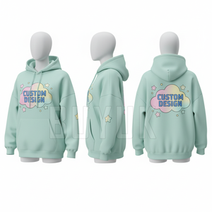 เสื้อฮู้ดดี้แบบสวมหัวทรงโอเวอร์ไซส์สไตล์วินเทจสำหรับผู้ชาย รุ่น Custom Dream สีดำ ผ้าเฟรนช์เทอร์รี่ 100% คอตตอน ระบายอากาศได้ดี กันลม - Product Image 2