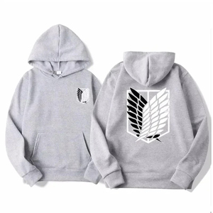 Sudadera con Capucha de Anime Personalizada de Alta Calidad para Hombre, con Estampado de Logotipo de Alas, Corte Regular Informal, Sudadera de Algodón, Ropa Urbana de Otoño - Product Image 1