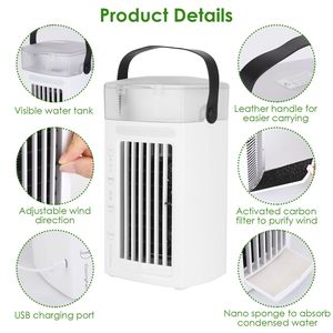 "4-in-1 <b>Portable</b> <b>AC</b> <b>Unit</b> with 3 Speeds Nightlight Evaporative Air Cooler for Home Office Camping" - Product Image 2
