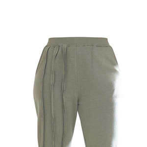Pantalon de jogging évasé pour femme en toile, taille élastique, coupe décontractée, idéal pour l'hiver, taille personnalisée - Product Image 2