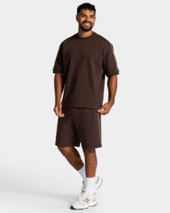 Shorts de sport en coton respirant pour hommes |   Shorts de sport athlétiques pour la course à pied avec ligne contrastée |   Vêtements de sport décontractés - Product Image 4
