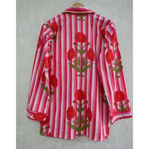 Ensemble de pyjama en coton imprimé pour femmes, doux, respirant, confortable, vêtements de nuit décontractés, vêtements de détente pour femmes, deux pièces - Product Image 4