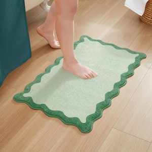Tapis de bain en tissu éponge 100% coton pour hôtel avec bordure grecque - Product Image 1