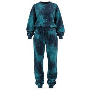 Conjunto Deportivo de Dos Piezas en Algodón Premium con Acabado Lavado Ácido, Chaqueta y Pantalones Jogger a Juego para un Estilo Casual - Product Image 1