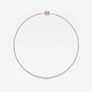 Collier Riviera 10 CTW avec diamants ronds de laboratoire gradués, bijoux de mode pour femmes, chaîne élégante et étincelante - Product Image 2