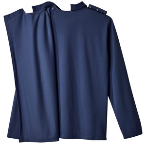 Men's Black or <b>Grey</b> 100% Polyester with Knitted Collar Self Fabric Cuffs with Left Chest Pocket Long Sleeves <b>Polo</b> <b>Shirt</b> - Product Image 3