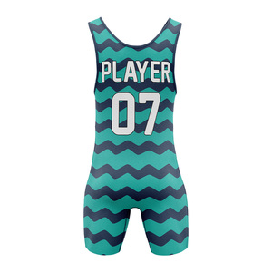 Singlet de Artes Marciales y Lucha Libre para Hombre, Estampado por Transferencia de Calor, Ligero, Duradero, Elástico, de Spandex/Poliéster, de Secado Rápido - Product Image 5