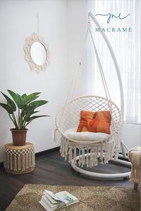 100% algodón hecho a mano bohemio columpio macramé arte multicolor Interior Exterior colgante decoración única columpio decoración del hogar - Product Image 5